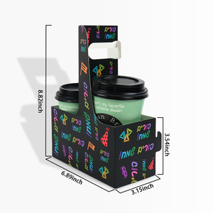 Portavasos para Llevar Café, Diseño Personalizado, para 2 Vasos, con Asa - Product Image 2