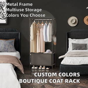 Perchero Metálico Personalizable en Varios Colores con Soporte de Exhibición para Tiendas y Salas de Estar - Product Image 2