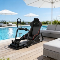 Nouvelle arrivée : cockpit de simulation de course en aluminium haute résistance pour une expérience de simulateur de course immersive