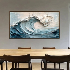 Peinture murale abstraite moderne sur toile, faite à la main, personnalisée en gros, décoration intérieure, peinture à l'huile figurative texturée 3D - Product Image 6