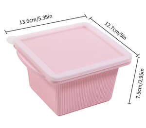Nouveau bac de congélation en silicone pour soupes avec couvercle, cadre renforcé en acier, moule de congélation pour aliments pour bébés, bac de congélation à portions contrôlées - Product Image 2
