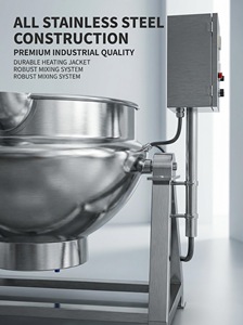 Marmite à double enveloppe certifiée CE avec mélangeur planétaire, option vapeur/électrique, pour pâte de lotus et garniture aux châtaignes - Product Image 5