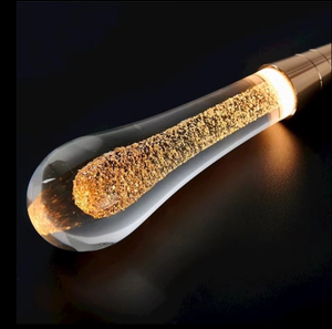 Lustre en forme de goutte d'eau luxueux et lumineux, luminaire suspendu pour escalier à plusieurs têtes, lampe à bulles en verre cristal créative dorée - Product Image 5