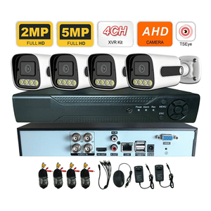 กล้องวงจรปิดแบบอะนาล็อก 4CH ระบบเฝ้าระวัง 2MP 5MP AHD NVR ชุด IP66 การมองเห็นตอนกลางคืนการตรวจจับการเคลื่อนไหวการตรวจสอบกล้องรักษาความปลอดภัย - Product Image 1