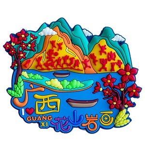 Aimants de réfrigérateur personnalisés de haute qualité sur le thème des voyages mondiaux, souvenirs touristiques en PVC, aimants de réfrigérateur en caoutchouc personnalisés - Product Image 6