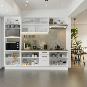 Armoires de cuisine en bois personnalisées, portes en <span class=keywords><strong>verre</strong></span>, charnières, style moderne, ignifuges, écologiques, designs complets de cuisine pour la maison - Product Image 2