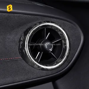 ES Real Forged Carbon Fiber Air Outlet Rahmen abdeckung für Chevrolet Camaro Jahr bis jetzt Car Interior Trim Zubehör