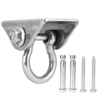Noir 360 pivotant balançoire cintres supports de plafond Kits de suspension pour siège de Patio chaise balançoire hamac supports plaque fixe produit en boîte