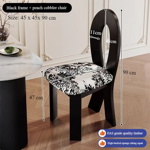 2025 nouvelle chaise de salle à manger en bois massif avec dossier Design <span class=keywords><strong>scandinave</strong></span> médiéval rétro meubles décontractés pour la maison salles à manger salons - Product Image 6