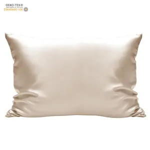 22 MM 100% Organic Mulberry Silk Pillowcase For Hair And Skin With Embroidery Logo In Gift Box