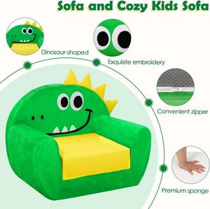 Canapé-lit <span class=keywords><strong>pliable</strong></span> pour enfants en forme de dinosaure, fauteuil en éponge douce 2-en-1, convertible en chaise longue pour la chambre d'enfant, filles et garçons - Product Image 5