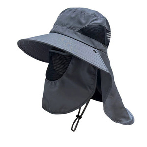Sombrero de Pescador para Hombre, Protección UV, para Viajes al Aire Libre, con Visera para el Sol, Protección Facial, con Borde Ancho, H007 - Product Image 4