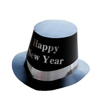 Kit de fête du Nouvel An noir, or et argent : chapeaux, bandeaux, colliers et bruiteurs pour les fournitures de fête du Nouvel An