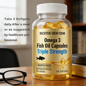 हेथी केयर उत्पाद जीएमपी प्रमाणित कस्टम ब्रांड ओएढ़ा ओमेगा 3 मछली तेल नरम जेल कैप्सूल - Product Image 5