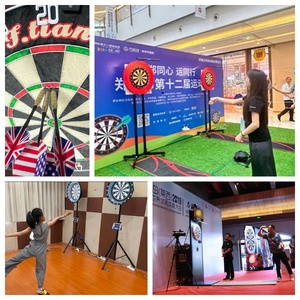 专业18英寸圆形飞镖套装，带剑麻定制刷毛线飞镖板 (原始设备制造商标志印刷可定制颜色) - Product Image 6