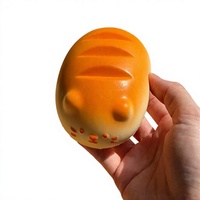 Jouet anti-stress en PU en forme de chat cuit, super doux et moelleux, à rebond lent, pour la vente en gros