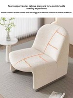 Fauteuil simple en tissu écologique de luxe léger pour hôtel, salon, balcon – Design moderne et minimaliste sans accoudoirs, manuel
