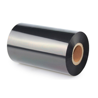 Etiqueta de papel adhesiva 110mm x 300m Cinta de impresión Cinta de resina de cera Tinta para impresoras de transferencia térmica de código de barras