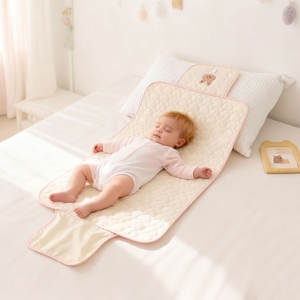 Tapis à <span class=keywords><strong>langer</strong></span> pour nouveau-né durable personnalisé Ins Nouveau bébé Sac à <span class=keywords><strong>langer</strong></span> pliable portable Multifonctionnel Imperméable Coussin à <span class=keywords><strong>langer</strong></span> pour bébé - Product Image 2