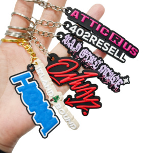 Regalo promozionale con portachiavi personalizzato in gomma morbida in PVC campione gratuito di fabbrica - Product Image 2