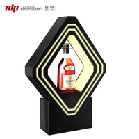 TERMEIN Wiederaufladbarer RGB LED Flaschenhalter Geometrischer Acryl-Likörflaschen-Präsenter Flaschen-Glorifier für Nachtclubs