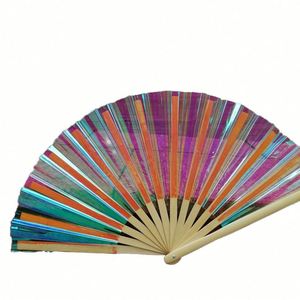 Ventilateur à main portable de 13 pouces en bambou sculpté et peint, avec musique et décoration festive, pour la maison, les entreprises ou comme cadeau souvenir - Product Image 6