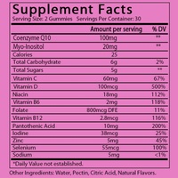 Gummies de fertilité OEM/ODM pour femmes, saveur ananas-mangue, Myo-inositol, CoQ10, Folate, Zinc, Vitamine D, B6, B12 – Complément alimentaire