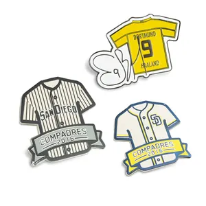 Professional Custom Design Your Own Metal Crafts Badge Silver Plated Clothing Hard Enamel Pins For Athletes Fans