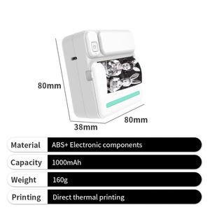Wireless Portable Photo <b>Printer</b> Custom <b>White</b> Mini Mobile Phono Handheld Thermal <b>Printer</b> for Travel - Product Image 4