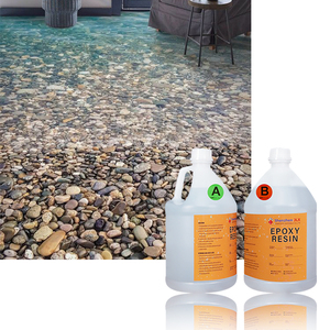 Crystal Clear Liquid <strong>Epoxy</strong> Resin Bound Aggregate <strong>Floor</strong> <strong>Coating</strong> Gravel Bonding Agent Brush Driveway - Product Image 6