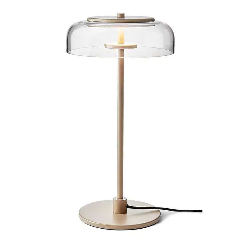 Lámpara LED de mesa de escritorio para iluminación de sala de estar, JLT-4384, nórdica, minimalista, de cristal claro