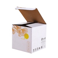Boîte à courrier en carton ondulé avec impression blanche pour emballer des gobelets cadeaux