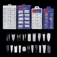 Capsules d'ongles en gel souple OEM personnalisées, transparentes, naturelles, à couverture complète ou partielle, style French, moyennes, carrées, forme cercueil