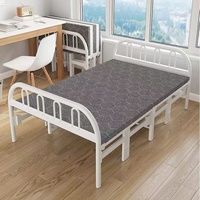 Cadre de lit simple en fer moderne Plate-forme de lit pliante en métal durable pour chambre à coucher ou appartement utilisée dans les écoles