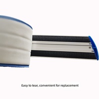 Recharge de serpillière plate en microfibre avec fil métallique torsadé pour nettoyage de sols, tampon de nettoyage adhésif