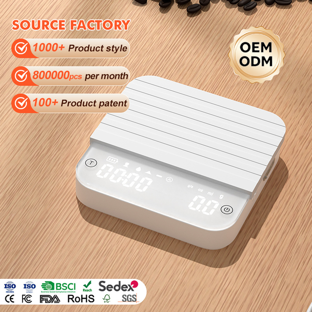 New Design LCD Digital Digplay 2000g 0.1g Modern Electronic Kitchen Coffee Scales With Timer Function