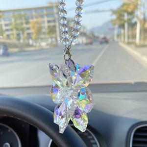 Crystal Flower Suncatcher Christmas Snowflake Crystal <b>Car</b> Hanging <b>Ornament</b> - Product Image 5