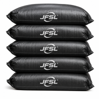 أكياس رمل سوداء مخصصة بشعار ثلاثي الأبعاد مقاومة للأشعة فوق البنفسجية ومضادة للماء مصنوعة من البولي بروبيلين عالي القوة للوقاية من الفيضانات