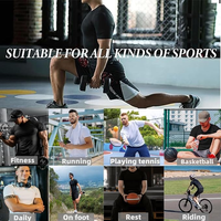 Ropa Deportiva para Hombre, Camiseta Deportiva de Compresión Ajustada de Manga Corta, Transpirable, de Secado Rápido, para Entrenamiento Deportivo y Fitness