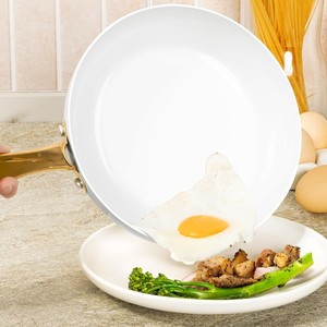 <span class=keywords><strong>Sartenes</strong></span> <span class=keywords><strong>Antiadherentes</strong></span> de Lujo Personalizadas al por Mayor, de Aleación de Aluminio con Mango Dorado y Revestimiento Cerámico - Product Image 3
