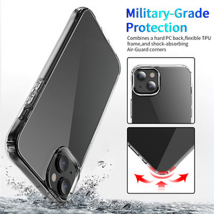 <span class=keywords><strong>Coque</strong></span> de téléphone en TPU transparente renforcée à quatre coins pour <span class=keywords><strong>iPhone</strong></span> 16 15 Pro 14 13 12 <span class=keywords><strong>11</strong></span> Pro Max - Product Image 5