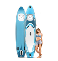 Planche à pagaie gonflable double couche avec fenêtre de visualisation sous-marine, siège de kayak portable, certifiée CE, capacité de charge de 287 lb