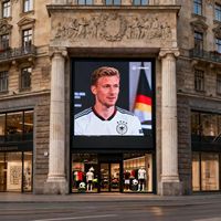 Écran publicitaire LED P3.9 de 229 pouces pour les matchs de football allemands, les matchs de football, les fournitures, les magasins spécialisés, écran vidéo mural de 3,9 mm