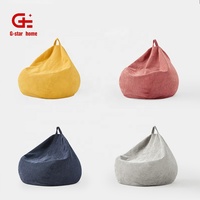 Vente en gros de chaise d'appoint moderne en tissu avec sac souple pouf géant d'extérieur de forme unique pour chambre à coucher et meubles de maison d'hôtel