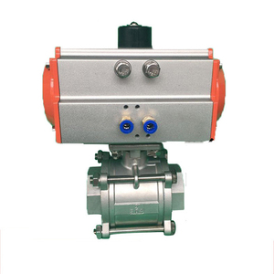 Válvula de bola roscada de acero inoxidable con retorno por resorte OEM IP65, conexión tipo wafer/brida - Product Image 1