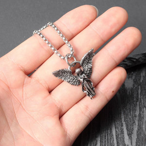 Collier pendentif <span class=keywords><strong>ange</strong></span> personnalisé en acier inoxydable 316L plaqué or 14k 18k pour femmes <span class=keywords><strong>et</strong></span> hommes, vente en gros - Product Image 4