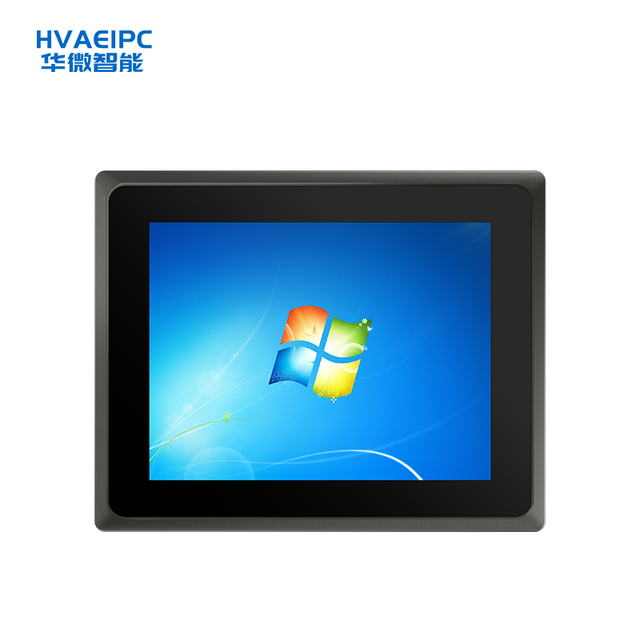New HVAEIPC 17" LCD Fanless Mini Industrial Panel PC Rugged Linux DDR4 64GB SSD+HDD 2 Gigabit Ethernet USB/VGA Touch Intel Quad