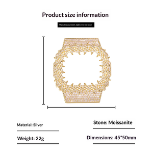 Boîtier de <span class=keywords><strong>montre</strong></span> de luxe en moissanite VVS sertie de pierres, compatible avec les montres <span class=keywords><strong>Casio</strong></span> G-Shock DW6900RL-1AC, pièces de <span class=keywords><strong>montre</strong></span> Hip Hop en gros - Product Image 2
