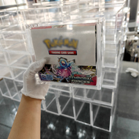 Prix d'usine – Étui acrylique transparent moderne anti-UV pour boosters TCG ETB Pokémon, facile à assembler