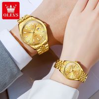Montres de Couple Quartz OLEVS 5593 Wlisth de Haute Qualité Lumineuses Étanche Tendance Pas Chères pour Hommes et Femmes